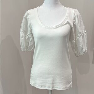 LOFT Cream Puff Sleeve Blouse